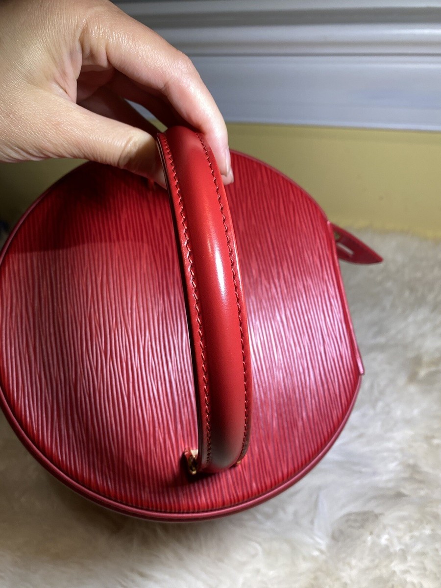 Pre-loved Vintage Authentic Louis Vuitton Red Epi Leather Cannes