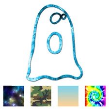 Ghost Cute - Vinyl Decal Sticker - Multiple Patterns  Sizes - ebn341