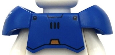 #ad Lego New Blue Minifigure Armor Breastplate w Shoulder Pads Ice Planet Logo $2.99
