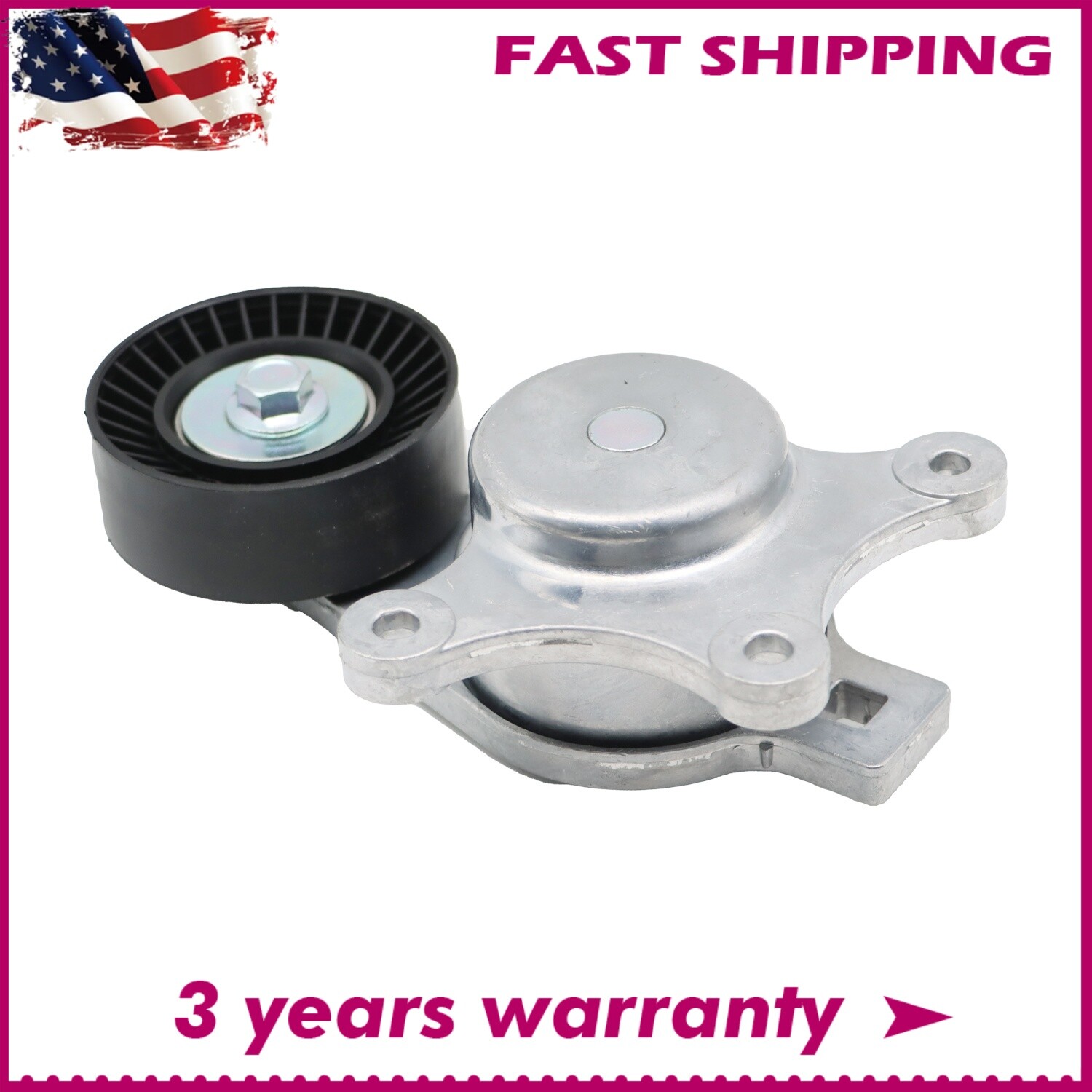 Belt Tensioner 38485 Compatible with Ford Edge Explorer Flex Fusion Taurus 3.5L 3.7L-image