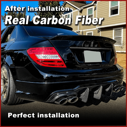 Difusor trasero de carbono para Benz W204 C63 AMG 2012-2015 difusor alerón trasero - Imagen 3 de 13