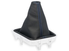 SCHALTMANSCHETTE FUR SEAT ALHAMBRA 2 2010-2020 SCHALTSACK NATURLEDER NAHT BLAU