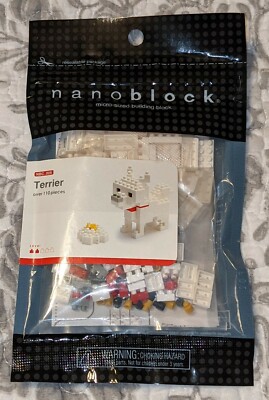 Nanoblock TERRIER 58104 NBC_005 White Dog micro sized building blocks 110 pcs*