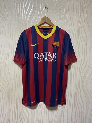 FC Barcelona Nike XL ストライプシャツ Barcelona Home football shirt 2000 Soccer Nike Jersey Camiseta