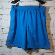 Nike Dri-Fit Swim Trunks Board Shorts Brief-Lined Men's Sz XXL Aqua Blue Gray