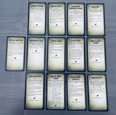 Betrayal at Baldur s Gate | All 13 Omen Cards | Official Replacement Game Pieces