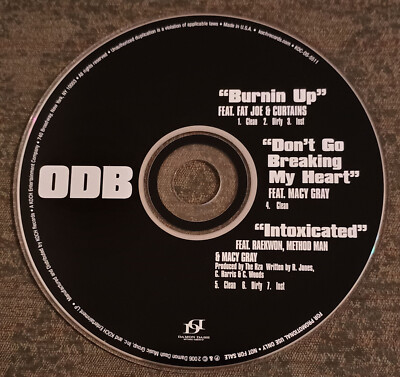 ODB : Burnin' Up / Don't Go Breaking My Heart / Intoxicated CD Ol' Dirty Bastard