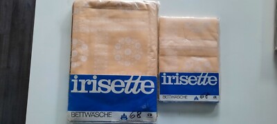 Nr.  68             4tlg. Bettwäsche Set  in Ocker  von Irisette  130 /200   NEU