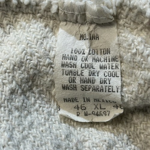 Vintage Corona Beer Frogs Beach Club Baja Poncho Hoodie Adult XL 46 Ivory - Picture 13 of 14