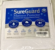 SureGuard Twin Size Mattress Protector -  Waterproof & Hypoallergenic