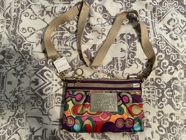 gold coach poppy purse