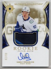 2021-22 Ultimate Collection Patch Autographs Rookie #105 Vasily Podkolzin 82/99