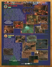 1997 Dark Earth/Fallout PC PREVIEW Print Ad/Poster Authentic Video Game Art 90s