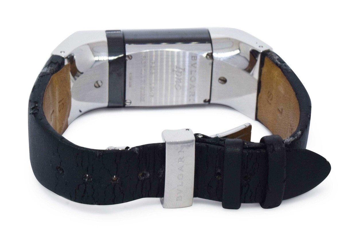 Bvlgari Ipno Stainless Steel Digital Ceramic Diamonds Ladies Watch