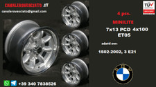 4 Cerchi Minilite 7j 13 pollici BMW 1500 2000tii 1502 2002tii 3 E21 7x13 felgen