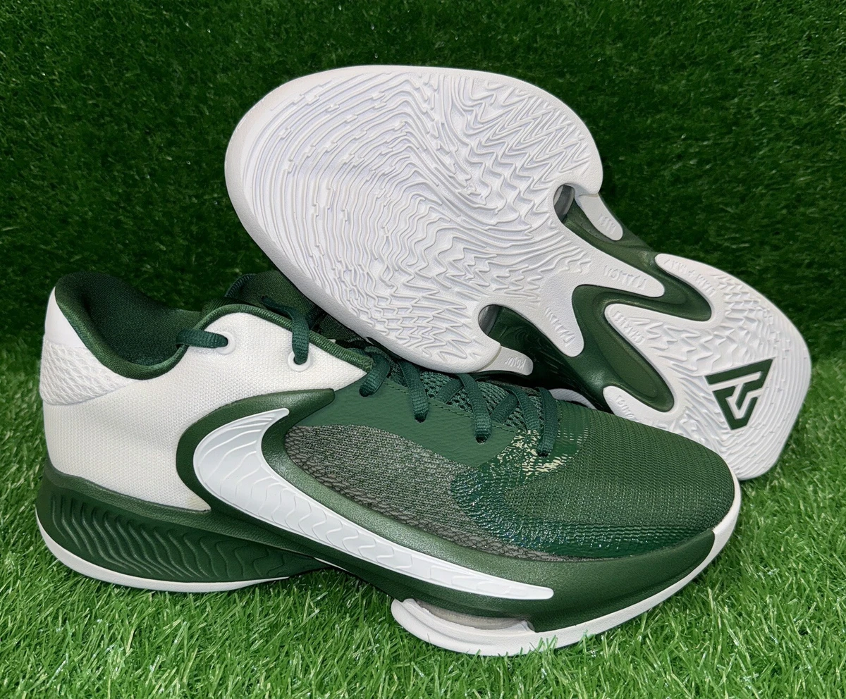 Green white basketball shoes sale