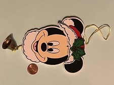 Mickey Mouse Bell Ornament Vintage Disney Wooden Christmas Wood