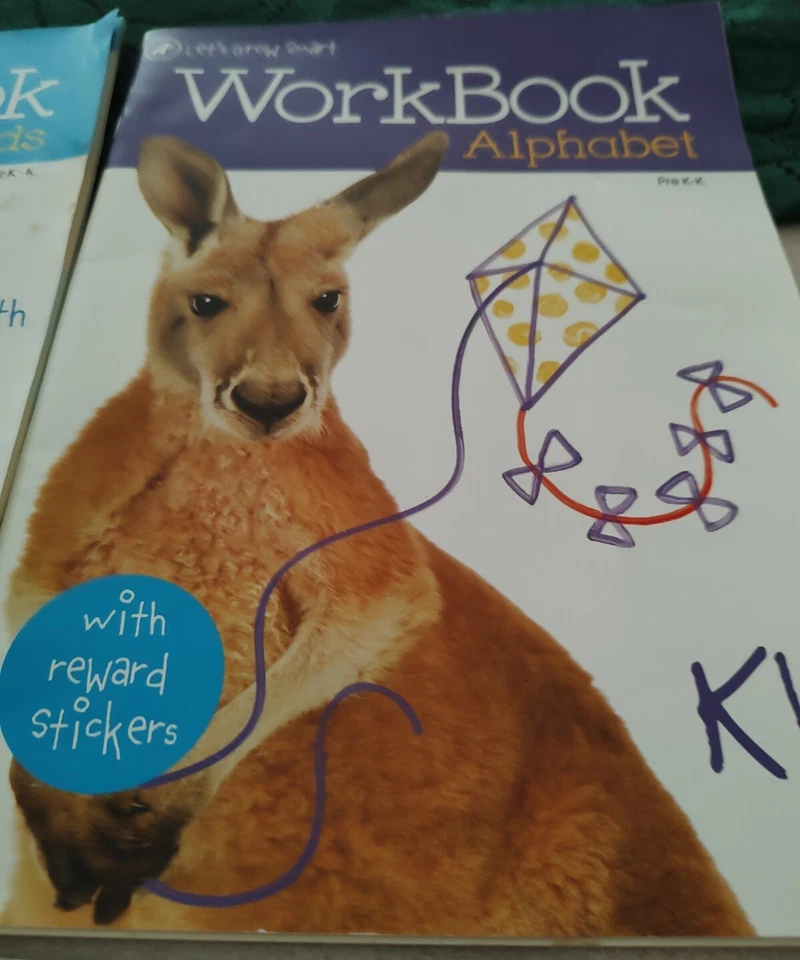 Let's Grow Smart 3 Workbook lot Alphabet, Beginning Sounds Wipe-clean abc + 123 - Image 4 of 4