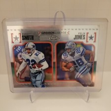 2010 Topps Chrome Gridiron Lineage Football Card #CGLSJ Emmitt Smith/Felix Jones