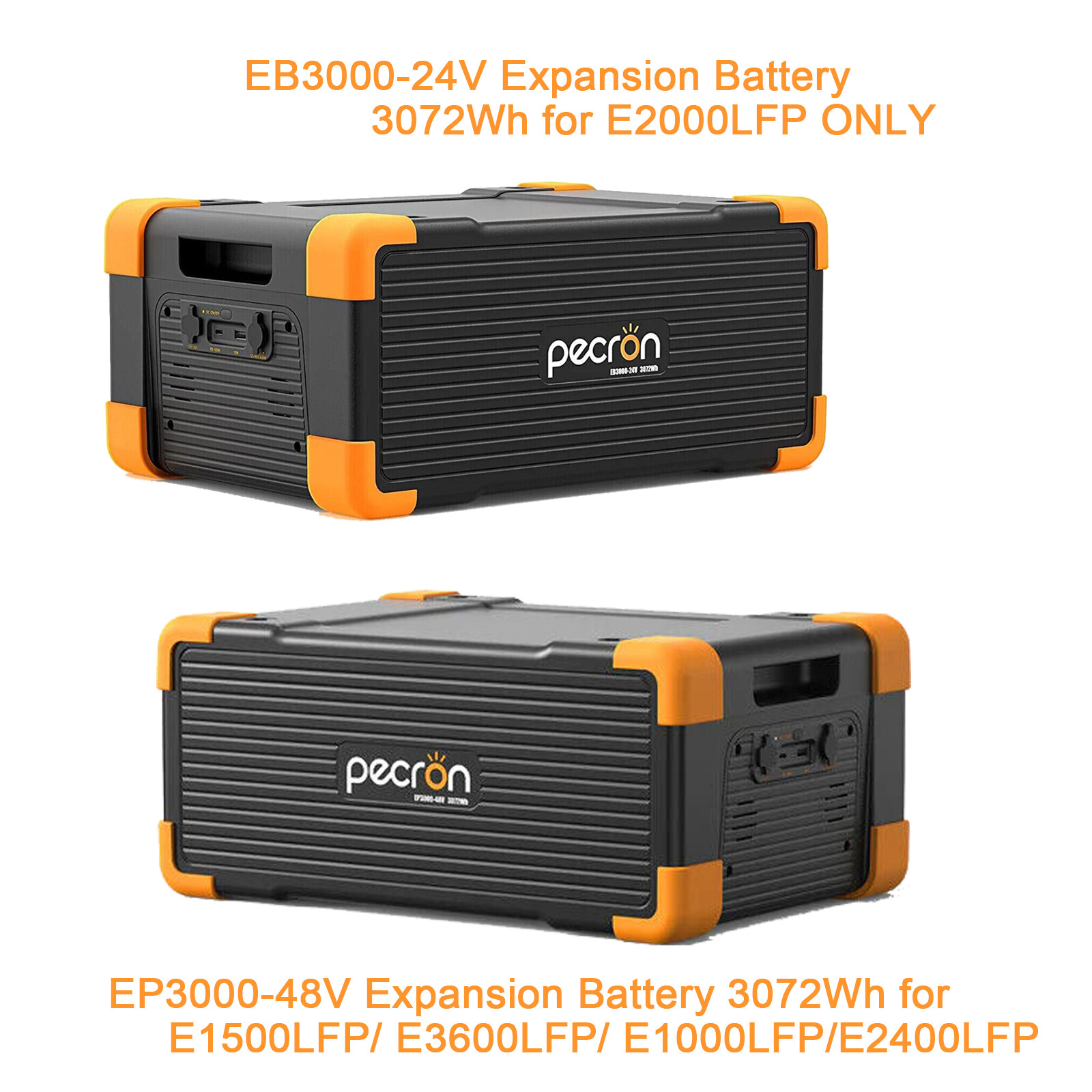 PECRON EB3000 EP3000 3072Wh Expansion LiFePO4 Battery for Portable Power Station