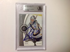 Pekka Rinne Signed 2005/06 SP Game Used Card RC Slabbed Beckett BAS BGS a