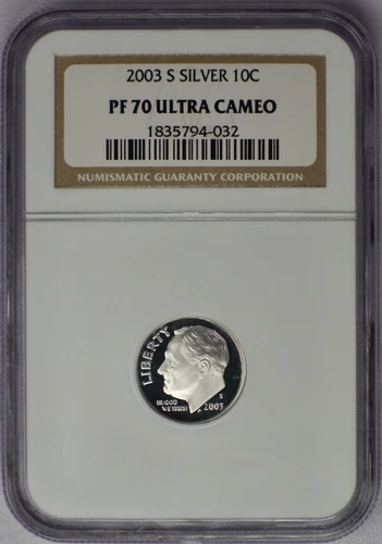 2003-S 10c Silver Roosevelt Dime - NGC PF 70 Ultra Cameo