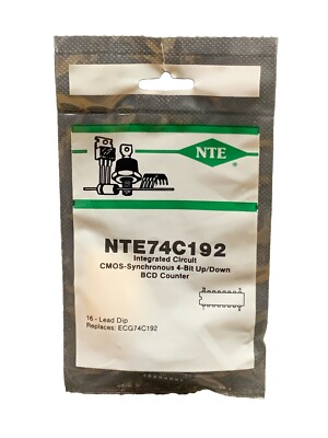 NTE74C192 IC CMOS Synchronous 4 Bit Up Down BCD Counter DIP16 ECG74C192