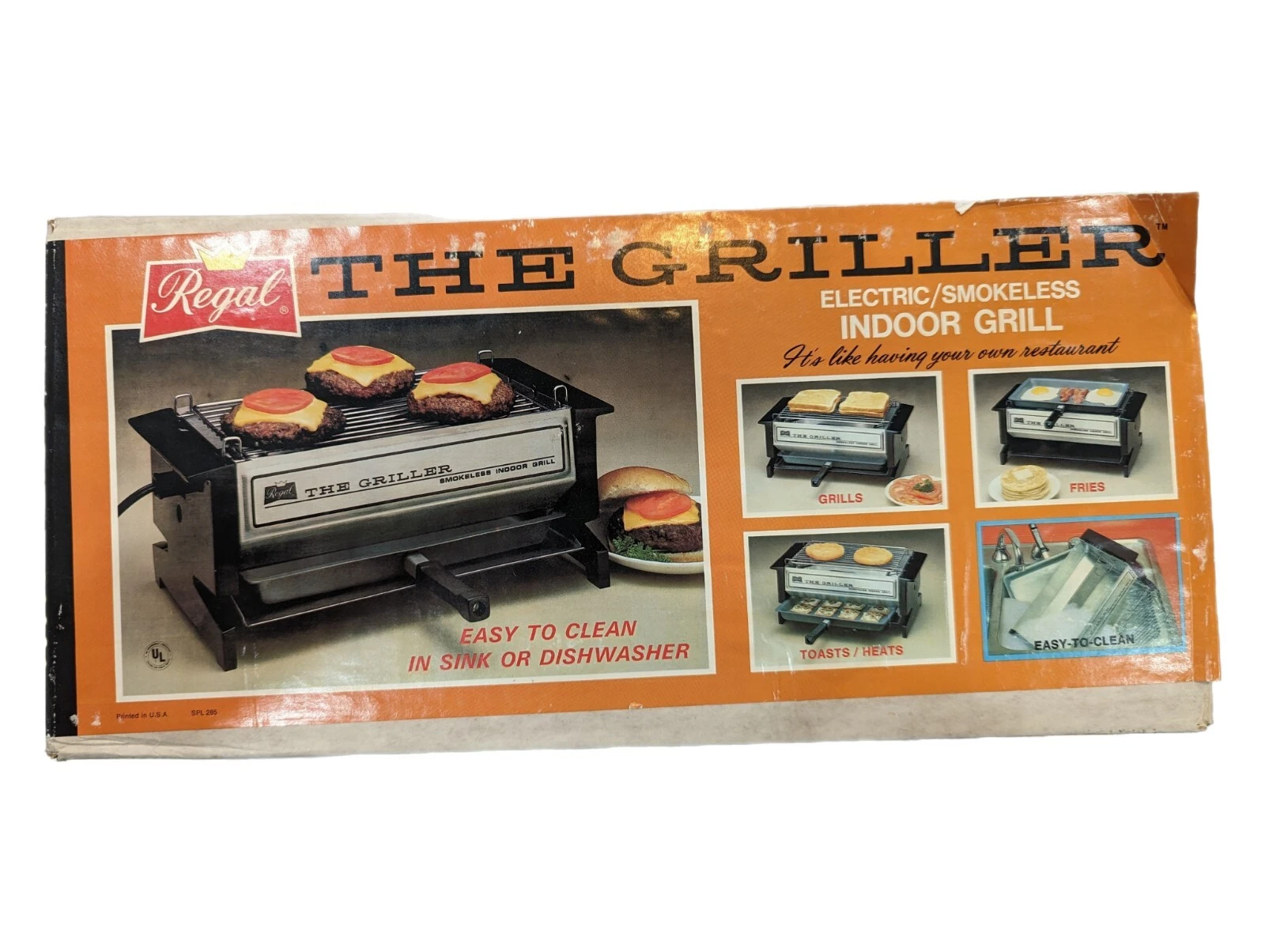 NOS SEALED BOX Regal 'The Griller' Electric Smokeless Indoor Grill #6705 VINTAGE