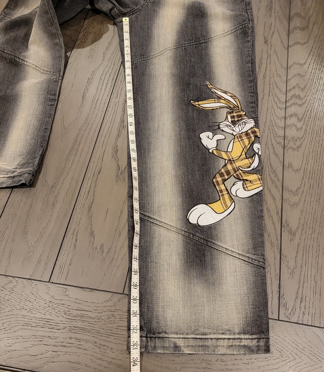 ★ Jeans×Looney Tunes★限定コラボスウェット Vintage Lot 29 Luxe Looney Tunes Taz Jeans Embroidered 36x32