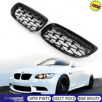 Front Kidney Grille Grill Fits BMW 2007-2010 E92 E93 328i 335i 2DR Meteor Black
