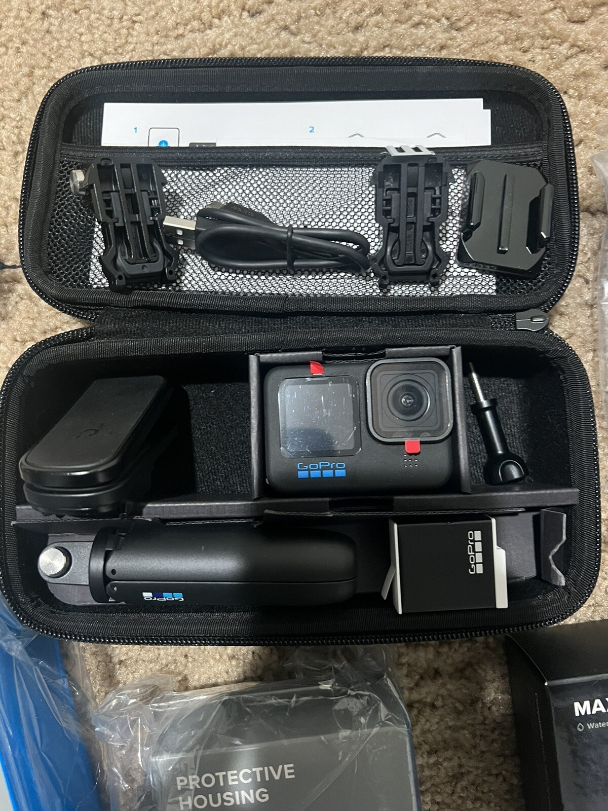 GoPro HERO10 Black 10 Action Camera Bundle Lots Of Accessories. Never Used-image