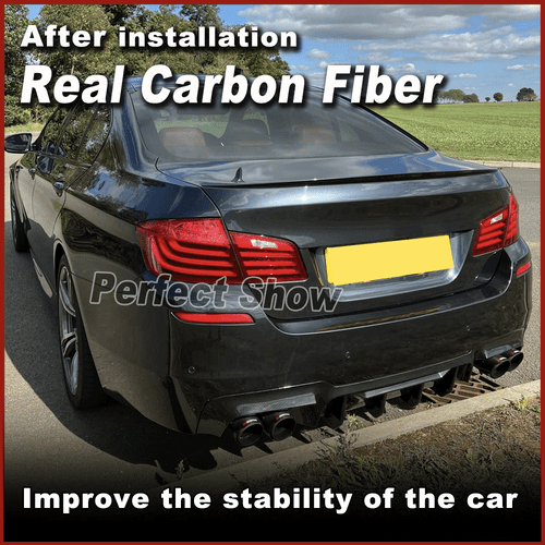 Carbon Heckdiffusor Hinten Stoßstangen Diffusor Passt für BMW F10 M5 2012-2017  - Afbeelding 2 van 14