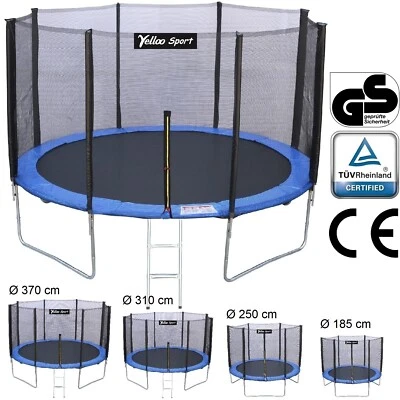YellooSport Trampolino Tappeto Elastico Salta Bambini Ø185 250 310 370 cm BLU