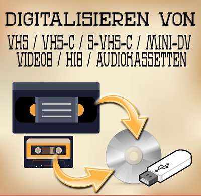 Digitalisieren alter Videokassetten à 6  - (VHS / MiniDV / Video8 / Hi8 / VHS-C)