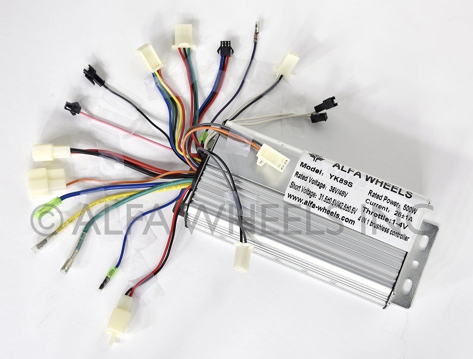 AlfaWheels Controller Yk89s W Reverse F 48V 500W Electric Tricycle Brushless Motor BM1418