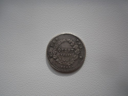 1816 FRANCIA CUARTO 1/4 FRANCO ESSAI - Imagen 4 de 4
