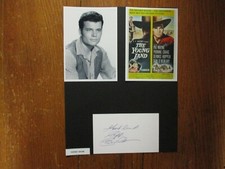 PATRICK  WAYNE("Tic-Tac-Dough/The  Rounders")Signed 3" X 5" Index Card w/Display