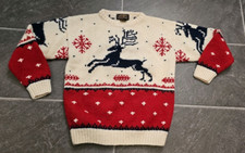 VTG 90'S 1990 EDDIE BAUER SKI CHRISTMAS HEAVYWEIGHT WOOL SWEATER MEN'S SZ M