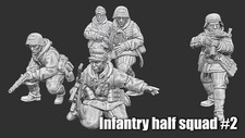 WW2 German Dismounted Cavalry Half Squad Bolt Action Select Scale 20 28mm 54 3D
