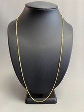 SHARP  STAMPED 18K GOLD FILLED 1.6mm BOX CHAIN 26" LONG FITS PENDANT NECKLACE