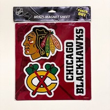 NHL Hockey Chicago Blackhawks Refrigerator Magnets Multi Magnet Sheet Punch Out