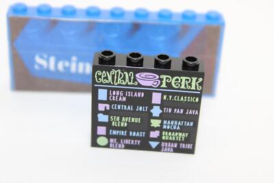 Lego (c) 1x Schild bedruckt Panel central perk - 1x4x3 - 60581pb127 - Speisekart