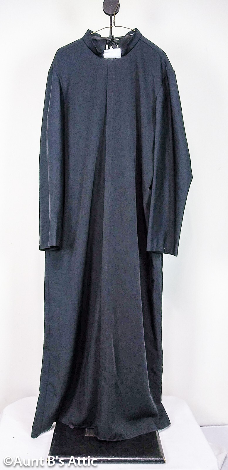 Priest Costume One Piece Long Black Pullover Robe Pre… Gem
