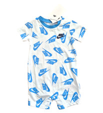 Nike baby boys white Nike logo Romper 9/12M - boy NEW