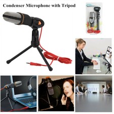 3.5mm Audio Condenser Microphone Mic Stand For Game Chat Studio Sound Recording