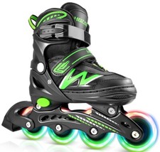 Adjustable Inline Skates with Light up Wheels for Kids Boys and Girls