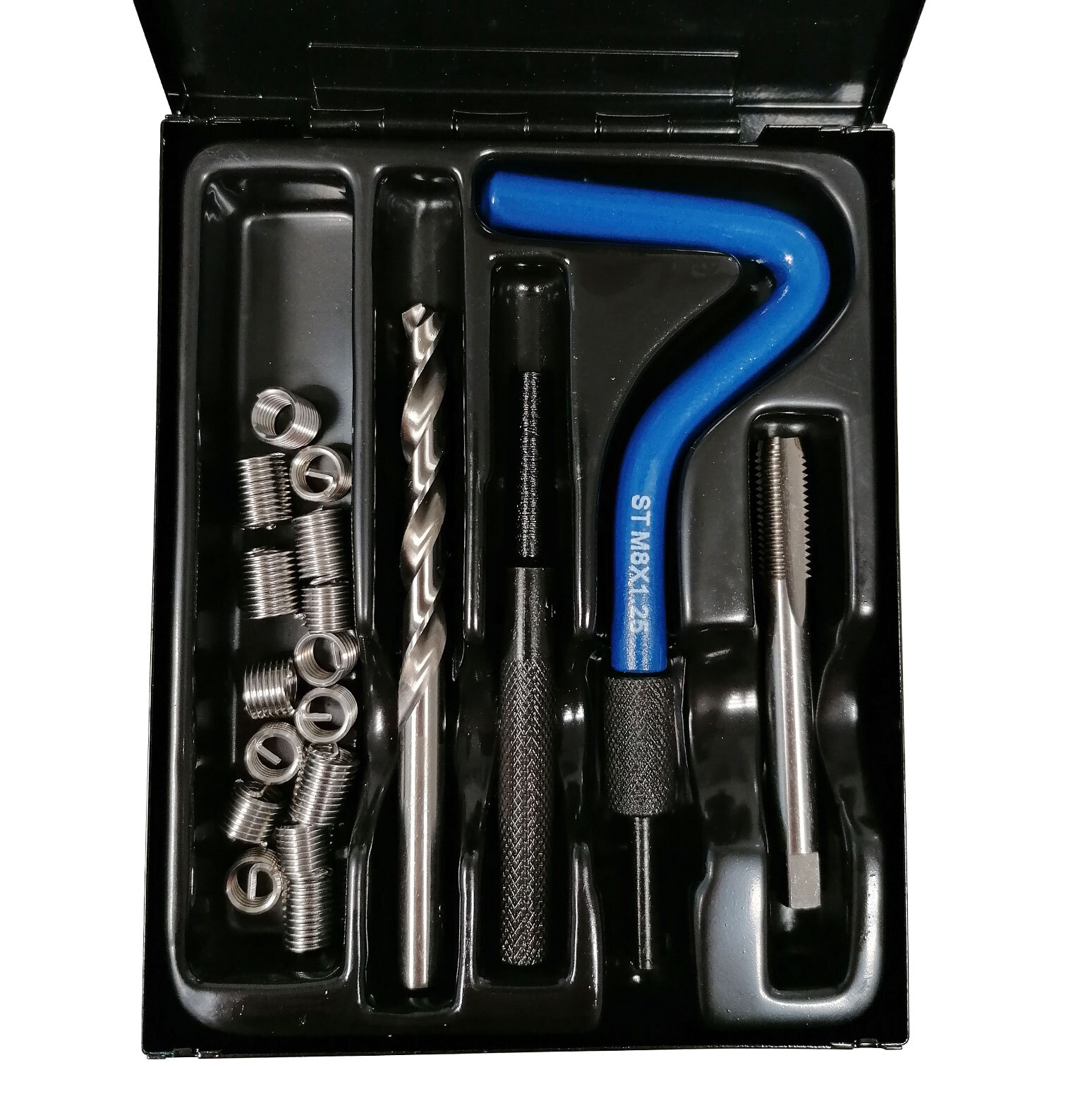Kit réparation filet rapporté M8 x 125 type Hélicoil coffret taraudage visserie inox