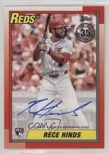 2025 Topps Series 1 1990 Topps Baseball Rece Hinds #90A-RHI Auto 4g8