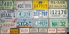 Nice Lot of  12 Motorcycle/Trailer License Plates , Tags & More 7 Name Plates