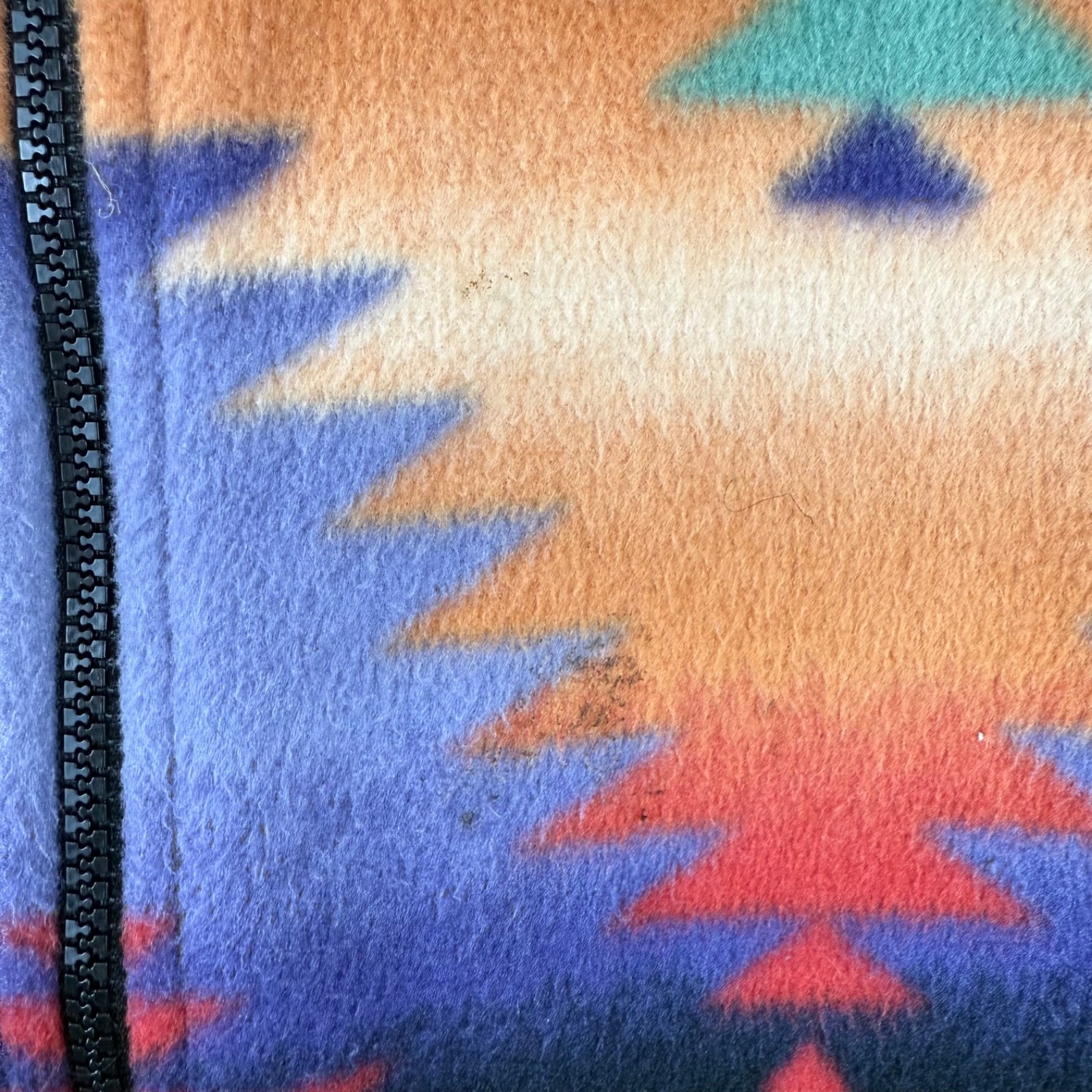 Large Chaps multicolor aztec pattern fleece vest - image 5